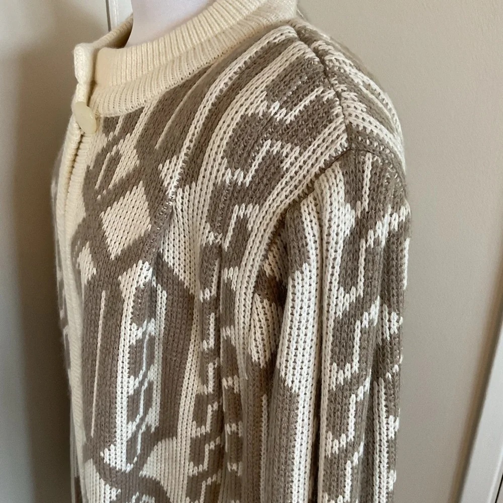 Vintage Leroy Knitwear Mohair Wool Blend Sweater Medium Oversized Fuzzy Knit - Picture 4 of 5